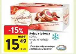 Intermarche Rolada królewska śmietankowo-truskawkowo-czekoladowa Koral oferta