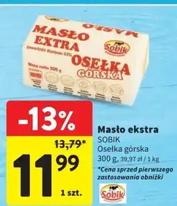 Intermarche Masło osełka górska Sobik oferta