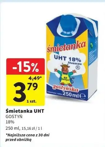 Intermarche Śmietanka uht 18% Gostyń oferta