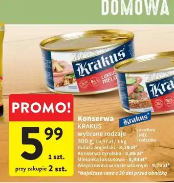 Intermarche Wieprzowina w sosie własnym Krakus Animex oferta