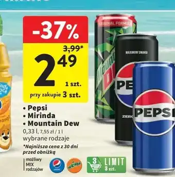 Intermarche Napój Mountain Dew oferta