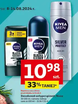 Auchan Antyperspirant Nivea Men Silver Protect oferta