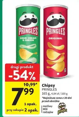 Intermarche Chipsy sour cream-onion Pringles oferta
