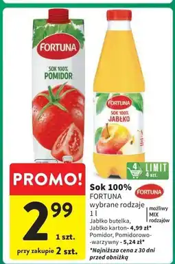 Intermarche Sok 100% jabłkowy Fortuna oferta