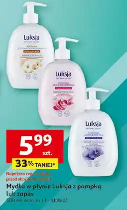 Auchan Mydło w płynie linseed & rice milk Luksja Creamy Soft oferta