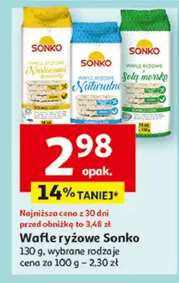 Auchan Wafle ryżowe z solą morską Sonko oferta