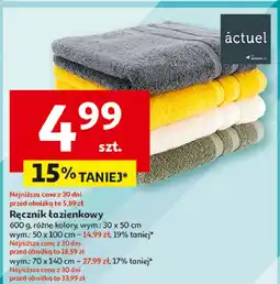 Auchan Ręcznik 70 x 140 cm Actuel oferta