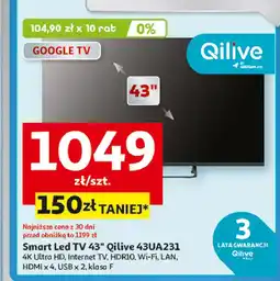Auchan Telewizor 43'' 43ua231 Qilive oferta