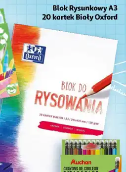 Auchan Blok rysunkowy a3/20 k. biały Oxford oferta