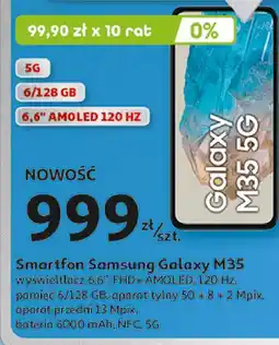 Auchan Smartfon m35 6/128 gb czarny Samsung Galaxy oferta