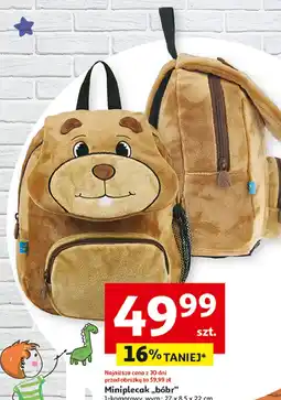 Auchan Mini plecak bóbr 27 x 8.5 22 cm oferta