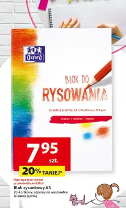 Auchan Blok rysunkowy a3/20 k. biały Oxford oferta