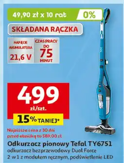 Auchan Odkurzacz pionowy ty6751 Tefal oferta