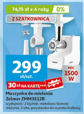 Auchan Maszynka do mielenia mięsa Zelmer oferta