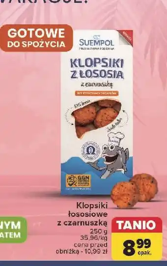 Carrefour Klopsiki z łososia czarnuszką Suempol oferta