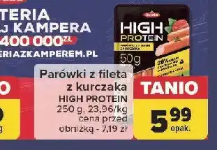 Carrefour Parówki z filetem kurczaka oliwą oliwek Silesia Duda High Protein oferta