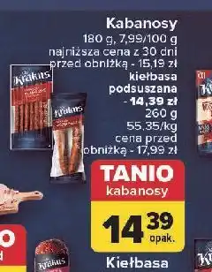 Carrefour Kabanosy klasyczne Krakus Animex oferta