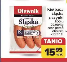 Carrefour Kiełbasa śląska z szynki Olewnik oferta