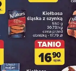 Carrefour Kiełbasa śląska Krakus Animex oferta