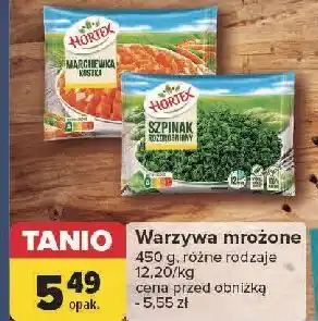 Carrefour Szpinak rozdrobniony Hortex oferta