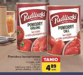 Carrefour Pomidory krojone bez skórki w soku pomidorowym Pudliszki oferta