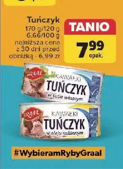 Carrefour Tuńczyk kawałki w sosie własnym Graal oferta