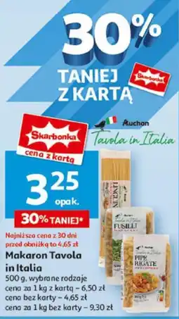 Auchan Makaron Tavola in Italia 500 g oferta