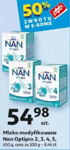 Auchan Mleko modyfikowane Nan Optipro 2, 3, 4, 5, 650 g oferta