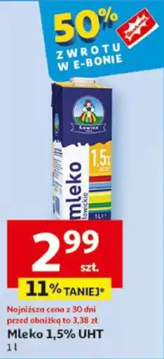 Auchan Mleko 1,5% UHT 1 L oferta