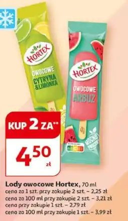 Auchan Lody owocowe Hortex, 70 ml oferta