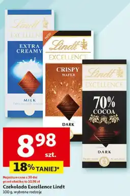 Auchan Czekolada Excellence Lindt 100 g oferta