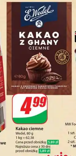 Dino Kakao ciemne Wedel, 80 g oferta