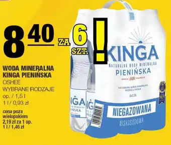 EuroSPAR Woda mineralna Kinga pienińska 1,5 l oferta