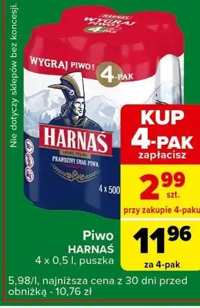 Carrefour Express Harnaś Piwo jasne pełne 4 x 500 ml oferta