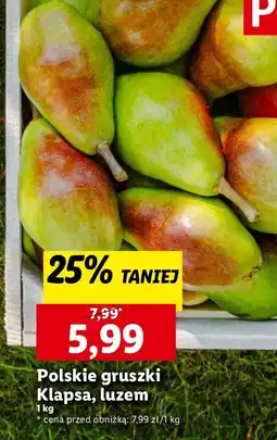 Lidl Gruszki klapsy oferta