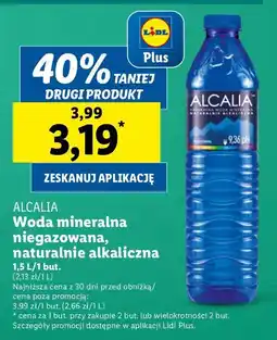 Lidl Woda niegazowana Alcalia oferta