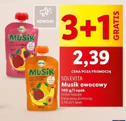 Lidl Musik jabłko-brzoskwinia-banan-gruszka Solevita oferta