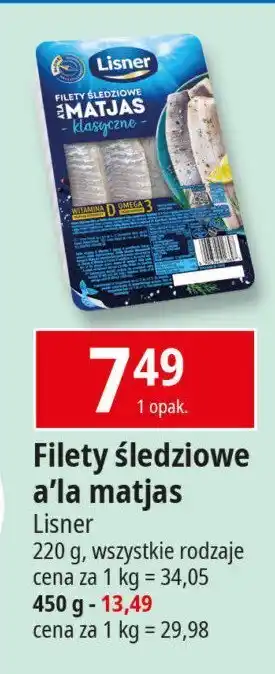 E.Leclerc Filety śledziowe a'la matjas w oleju Lisner oferta