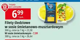 E.Leclerc Filety śledziowe w sosie śmietankowo-musztardowym Wiodąca marka ronde des mers oferta
