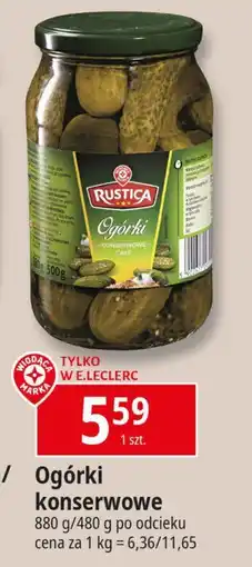 E.Leclerc Ogórki konserwowe Wiodąca marka rustica oferta