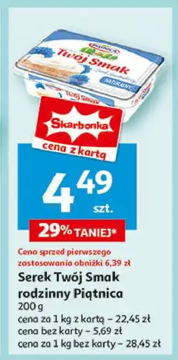 Auchan Serek śmietankowy naturalny Piątnica twój smak oferta