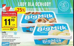 Intermarche Lody śmietankowe Algida big milk oferta