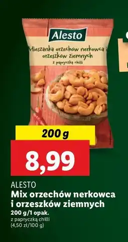 Lidl Mix orzeszków ziemnych i nerkowca z chilli Alesto oferta