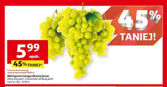 Auchan Winogrona białe bezpestkowe oferta
