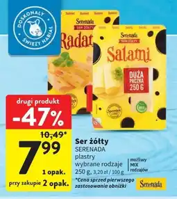 Intermarche Ser złoty radamer w plastrach Serenada oferta