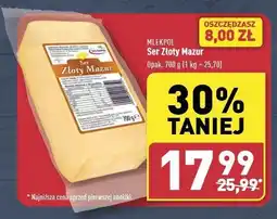 ALDI Ser złoty mazur Mlekpol oferta
