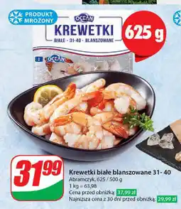 Dino Krewetki białe blanszowane 31-40 Abramczyk, 625/500 g oferta