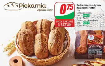 Dino Bułka pszenno-żytnia z ziarnami Fintes 72 g oferta