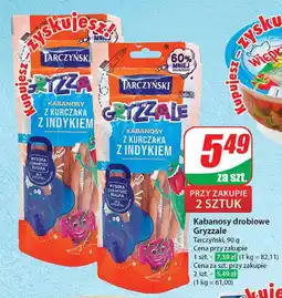 Kabanosy drobiowe Gryzzale Tarczyński, 90 g