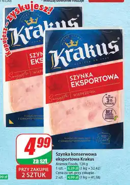 Dino Szynka konserwowa eksportowa Krakus Animex Foods, 120 g oferta